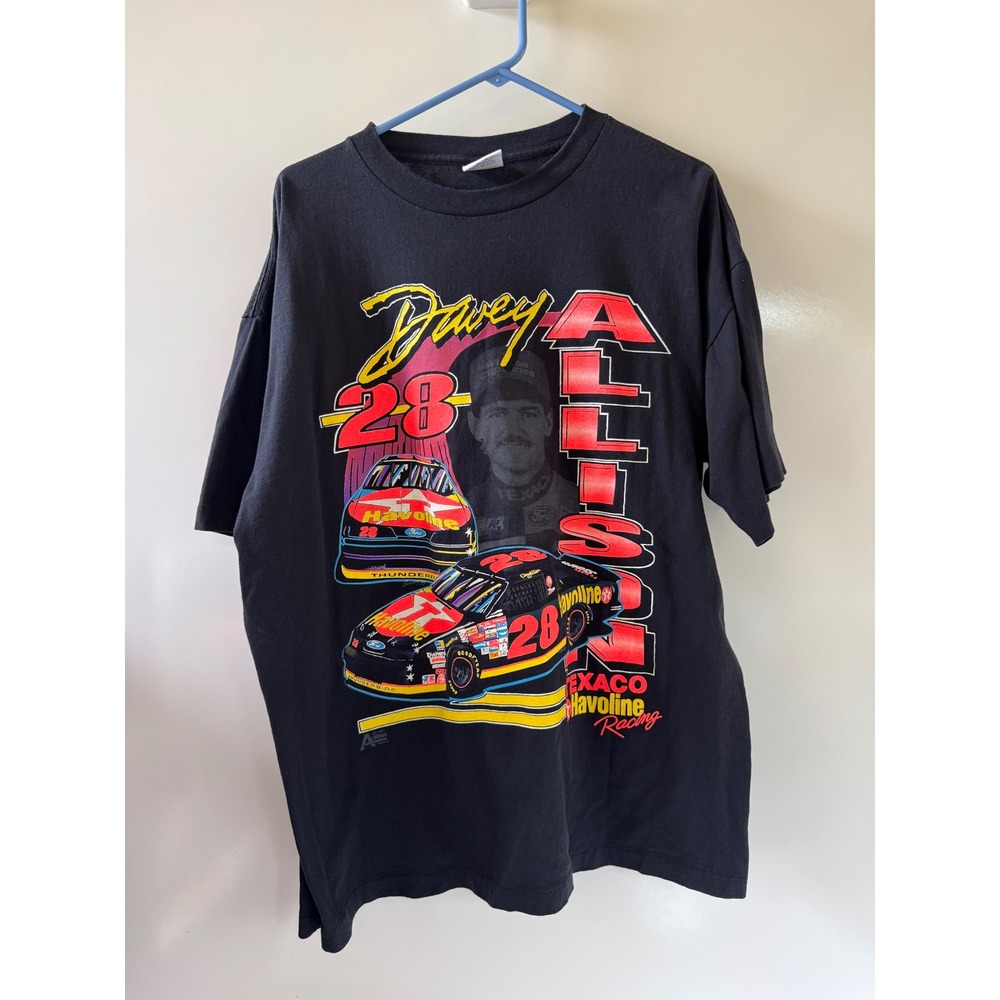 Vintage 1993 Davey Allison 28 Texaco Havoline Racing T-Shirt XL Made in USA